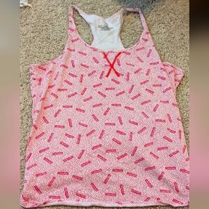 Calvin Klein Hearts & Logo Print Racerback Tank & Shorts Sleep Set